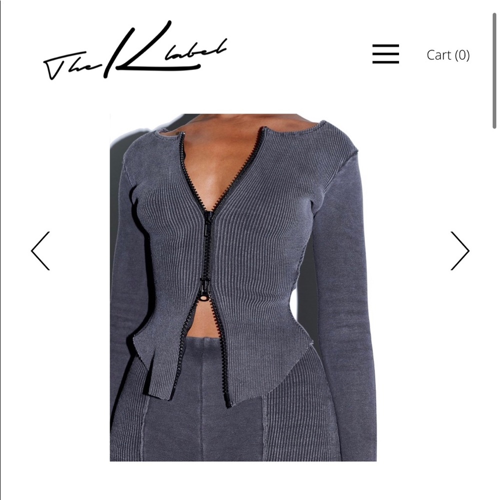 The K Label KACHE Raw Edge Rib top